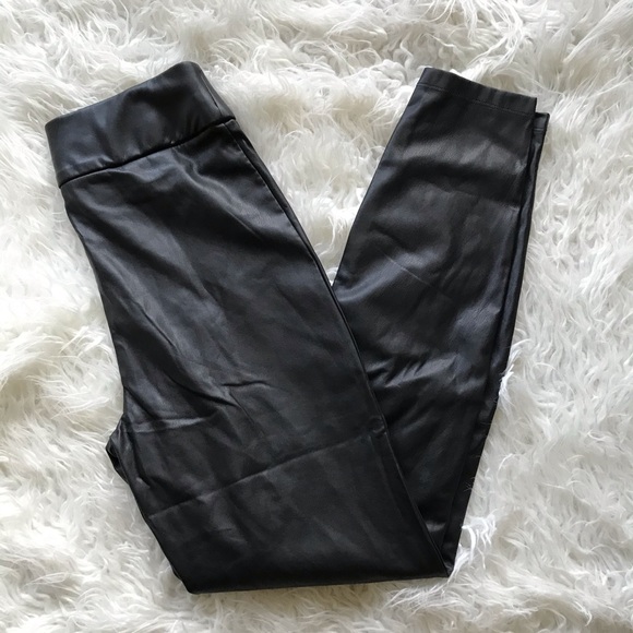 J Crew Vegan Leather Leggings in Black - Picture 4 of 14